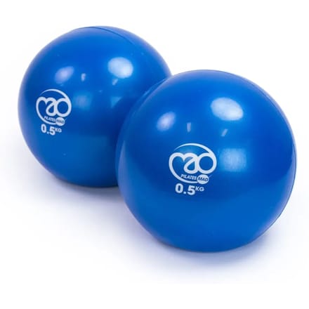 Pilates Mad Soft Pilates Weights - Blue - 2 x 0.5kg.