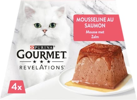 12x Gourmet Revelations - Mousse Zalm - Kattenvoer - 4x57g