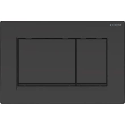 Geberit Sigma20 bedieningsplaat - 2-toets spoeling - vierkant - dualflush - glans zwart mat