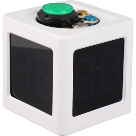 Cube Timer 1.4in 4 Faces Numérique Shot Compte à Rebours Chronomètre pour Poker Privé Échecs Casinos blanc