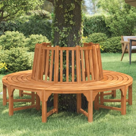 Vidaxl Ronde Bank voor Rond een Boom, Ø208 Cm, Massief Eucalyptus Hout