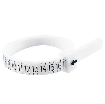 Ulanax® | Ringmeter - Ringmaat opmeten - Vinger opmeten - Vingermaat meter - Verstelbaar - Ringsize tool - Ringvinger - Wit