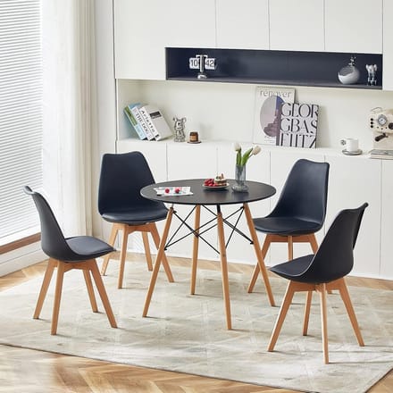 Eetkamerset Tafel met 4 Stoelen in Scandinavisch Design