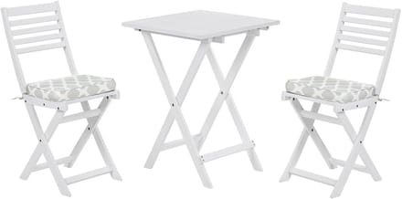 FIJI - Bistroset voor 2 - Wit /Mintgroen - Acaciahout