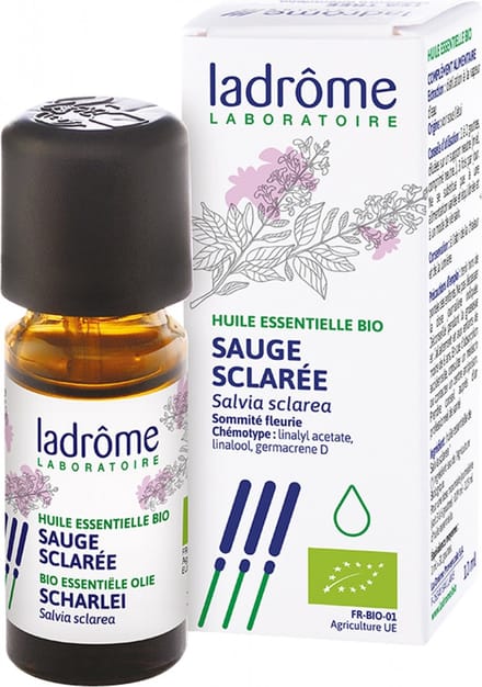 Pit&Pit - Scharlei etherische olie bio 10 ml - Frisse bloemengeur - Zuiver en onverdund