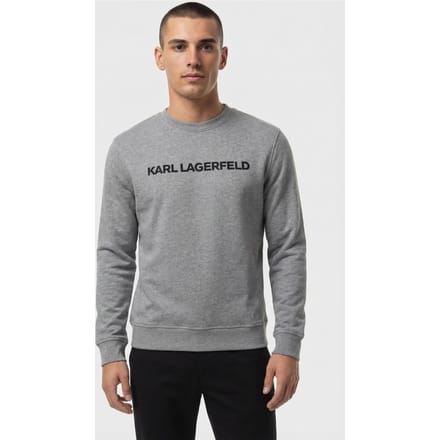 Karl Lagerfeld Darkgrey Melange Sweat Crewneck Größe: XL | Pullover Outlet | Herren | Grau
