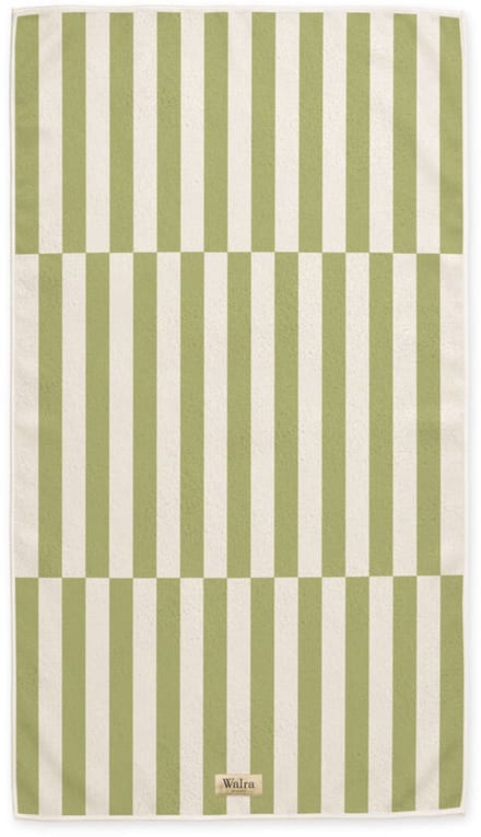 Walra Strandlaken Salty Square - 100x180 - 100% Katoen (BCI) - Groen