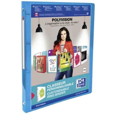 Oxford ELBA Polyvision - presentation ring binder - for A4 - capacity: 100 sheets - transparent white