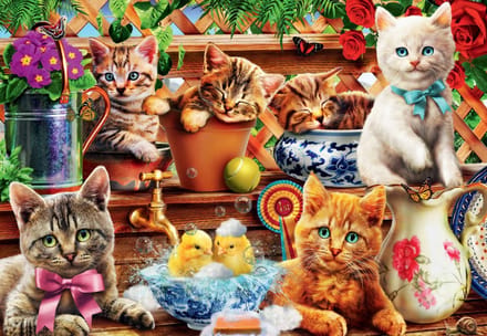 Bluebird Puzzle legpuzzel Kittens in the Potting Shed - 1000 stukjes.