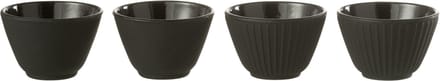 J-Line theemok - metaal - zwart - 2 dozen van 2 stuks