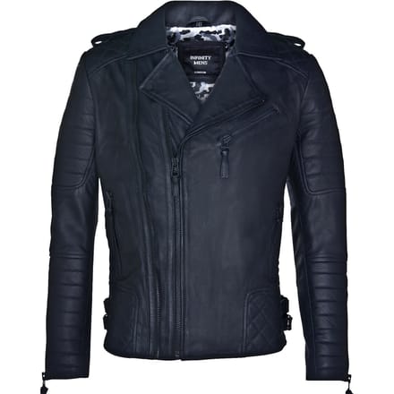 Leren Biker gewatteerde Brando motorjas