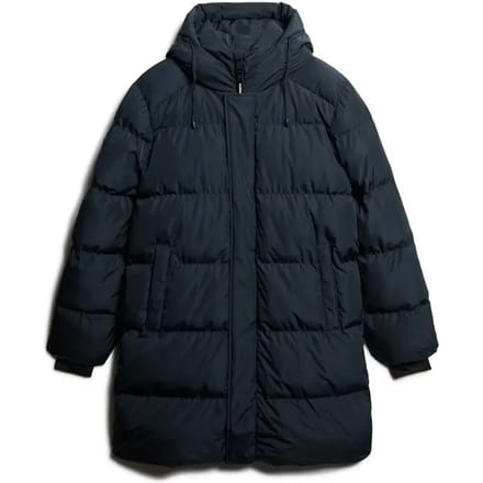 Superdry Sportieve Puffer Jas Met Capuchon Blauw Grootte: S