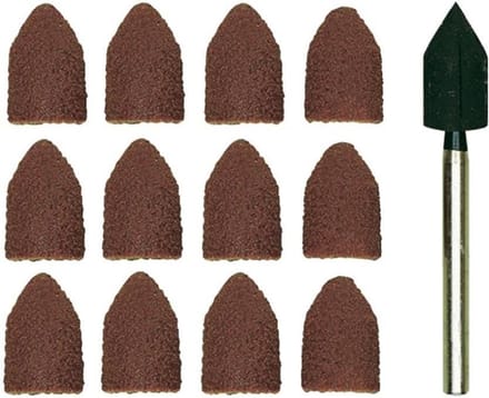 Set van 10 Slijpkapjes met Montageadapter, 8 mm Schachtdiameter