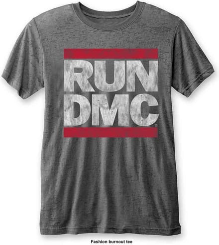 Run DMC - DMC Logo Heren T-shirt - M - Grijs