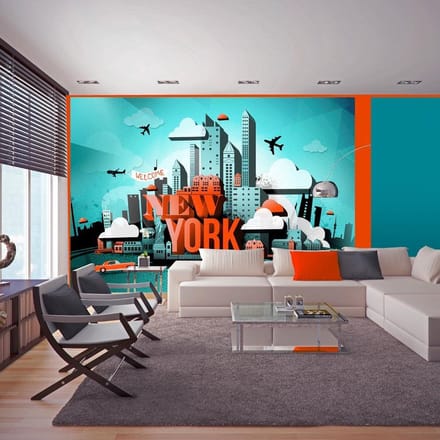 Fotobehang – Behangpapier - Fotobehang - Welcome New York 100x70 - Artgeist