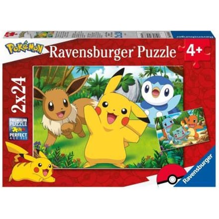 Ravensburger puzzel Pikachu en zijn vrienden - Legpuzzel - 2x24 stukjes
