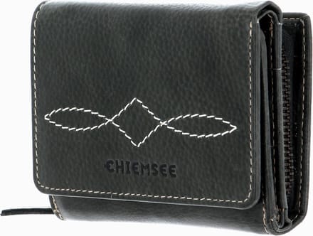 CHIEMSEE Leren Portemonnee Leather Wallet Black Zwart