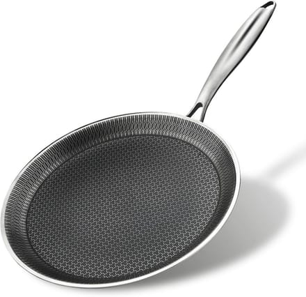 RVS Crêpe Pan met Anti-Aanbaklaag voor Perfecte Pannenkoeken