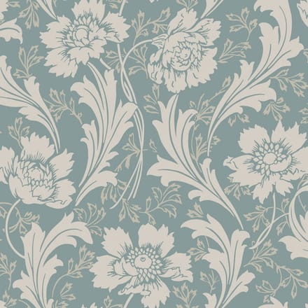 Duro Vliesbehang 100-04 - Gammalsvenska Papper - Klassiek Blauw - 53cm x 10.05m