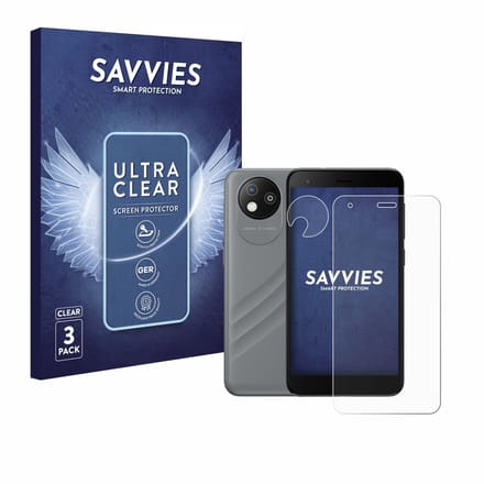 Savvies - Screenprotector voor ZTE Blade A35 lite (Voor+Camera) - Folie Beschermfolie transparant 6 Stuks