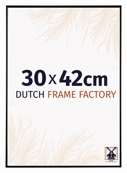 Fotolijst 30x42 cm - Kunststof - Zwart Hoogglans - Easy