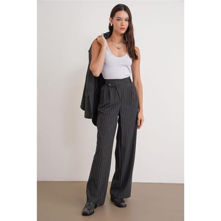 Hoge Taille Rechte Pijpen Broek