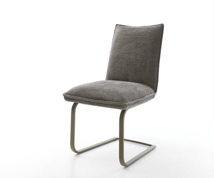 Sledestoel Lelio-Flex sledemodel vlak afwerking met titanium bouclé zacht mud pocketveer kern