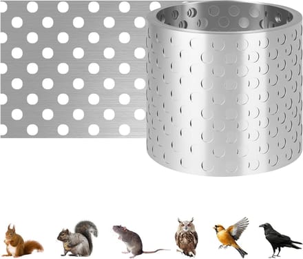 Dakrand 7 meter x 78 mm - Geperforeerde plaat - Aluminium ventilatierooster - Insectenwerend - Vogelwering - Bladvanger
