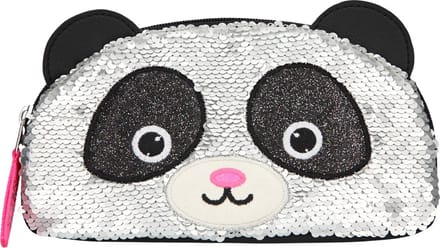 Depesche - SNUKIS Beauty Bag - Panda met strijkpailletten