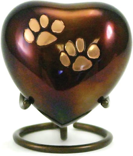 Raku Odyssey Dieren Hartjes Urn - Mini urn - Urn Hond - Urn Kat - Deelbewaring - 50ml