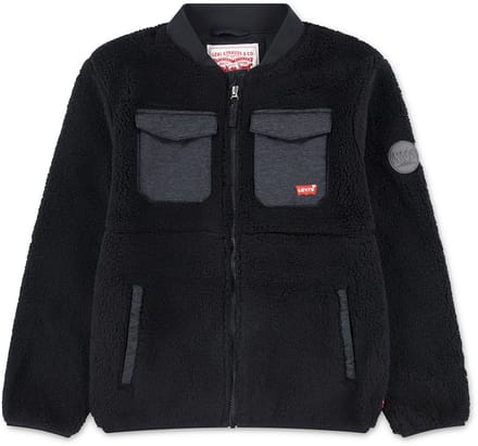 Levi's Boys Utility Pkt Sherpa Jacket Jet Black Größe: 4Y | Jacken Outlet | kids | Schwarz