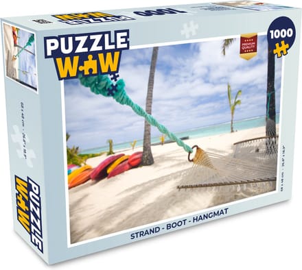 Puzzel Strand - Boot - Hangmat - Legpuzzel - Puzzel 1000 stukjes volwassenen