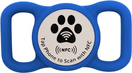 Tagnetic - PetTag - Duurzaam siliconen - NFC chip - Blauw