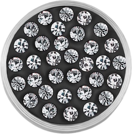 Quiges RVS Verwisselbare Mini Munt met Zirkonia Stenen Transparant - SLSRC012
