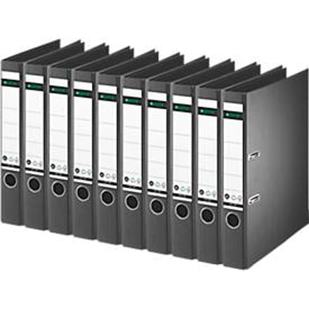 LEITZ® ordner 1007/1008, A4, rugbreedte 52 mm, 10 stuks, zwart