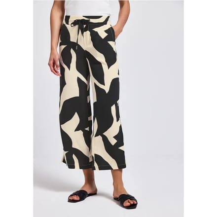 Broek met gedessineerde Wide Legs