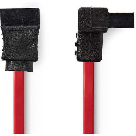 High-Speed SATA III Kabel - Haakse Connector - 0.5m - Rood