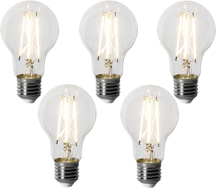 LUEDD Set van 5 E27 dimbare LED lamp A60 6W 500 lm 3000K