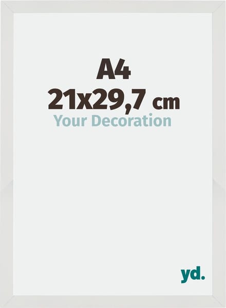Your Decoration - Fotolijst A4 21x 29,7 cm - MDF - Wit Mat - Mura