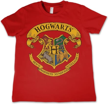 Harry Potter Hogwarts Crest T-shirt voor kinderen, rood