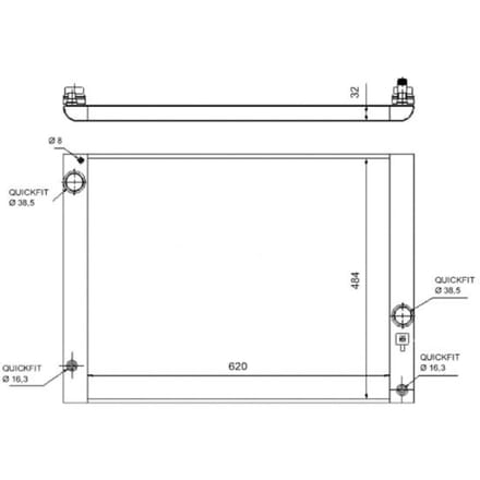 Radiator, motorkoeling NRF 58320