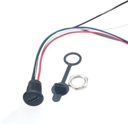 Inbouw USB-C poort - 5 draden - 5 Volt