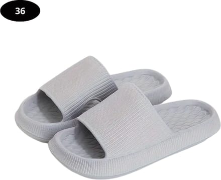 Nivard Badslippers Dames - Comfortabel - Flip Flops - Sauna - Zomer - Grijs - Maat 36