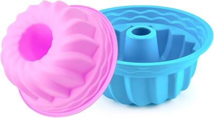 Siliconen tulbandvorm - anti-aanbak bakvorm - 2 stuks - Ø 15 cm