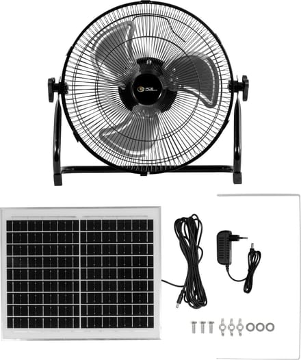 PCE Instruments PCE-SV 10 Vloerventilator 10 W (Ø x h) 350 mm x 395 mm Zwart Werkt ook op batterijen, Met accu