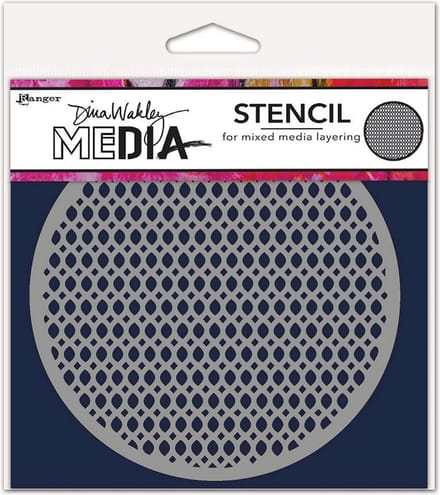 Dina Wakley media stencil - coasters 3