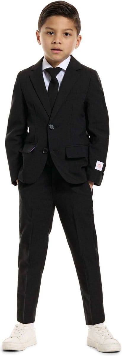 OppoSuits Black Knight - Jongens Kostuum - Zwart - Feest - Maat 92/98