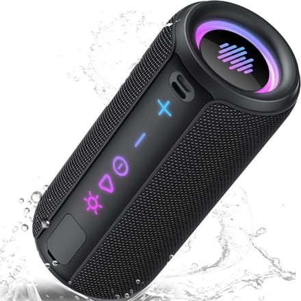 Draagbare Bluetooth Speaker met Sfeervolle Verlichting en Krachtige Dual Speakers