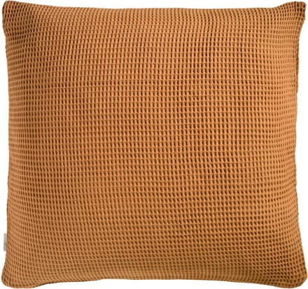 Heckett & Lane Wafel Kussensloop Katoen - cognac brown 50x50cm