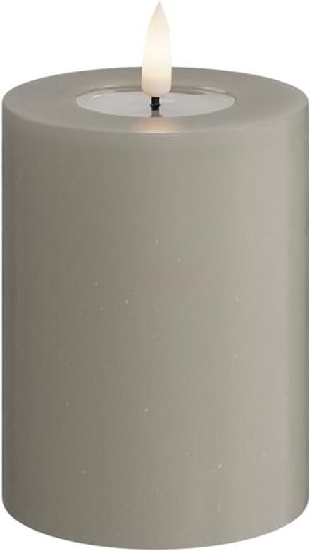 Zandkleurige Stompkaars XXL 7.5 x 10 cm - Decoratieve Waskaars voor Sfeer